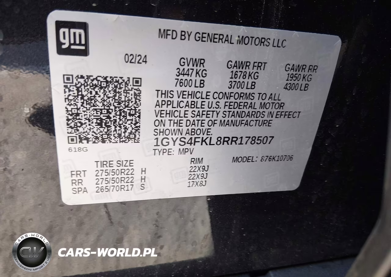 2024 Cadillac Escalade 4Wd Sport VIN:1GYS4FKL8RR178507 - 17