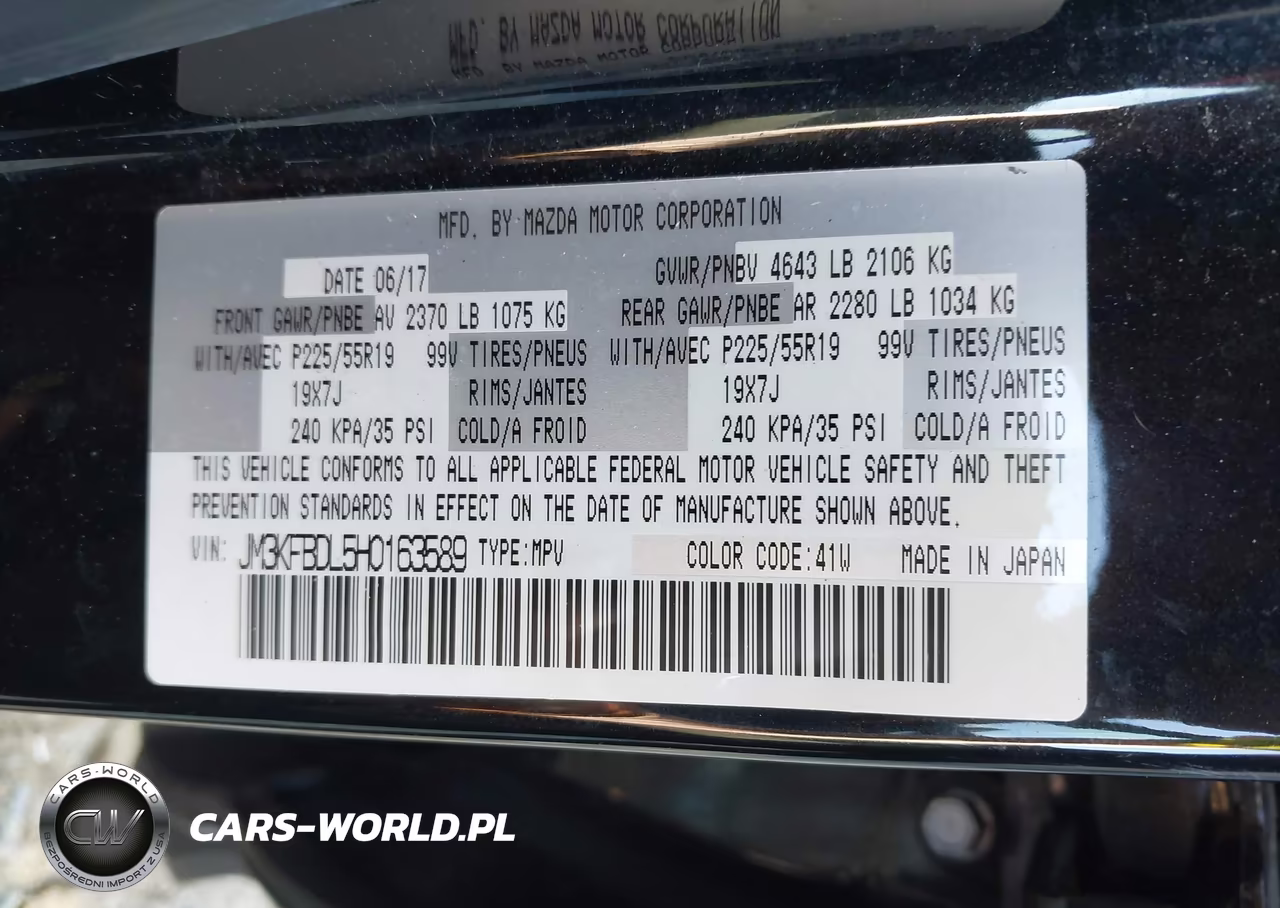 2017 Mazda Cx-5 Grand Touring VIN:JM3KFBDL5H0163589 - 9