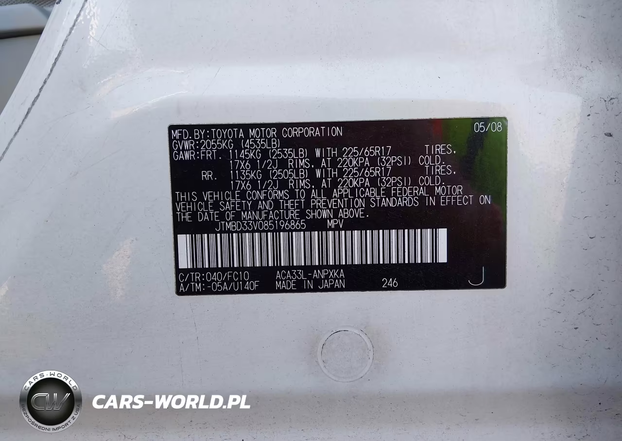 2008 Toyota Rav4 VIN:JTMBD33V085196865 - 9