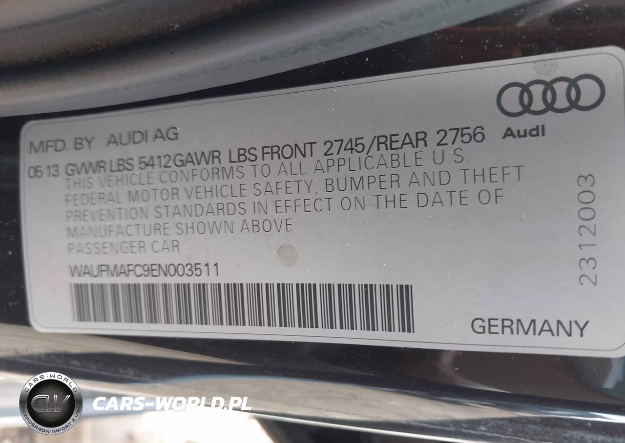 2014 Audi A6 3.0 Tdi Premium Plus VIN:WAUFMAFC9EN003511 - 9