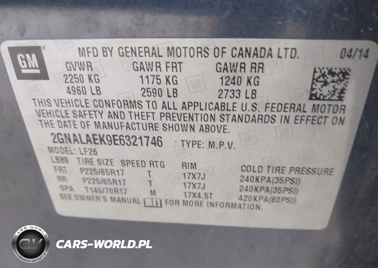 2014 Chevrolet Equinox Ls VIN:2GNALAEK9E6321746 - 9