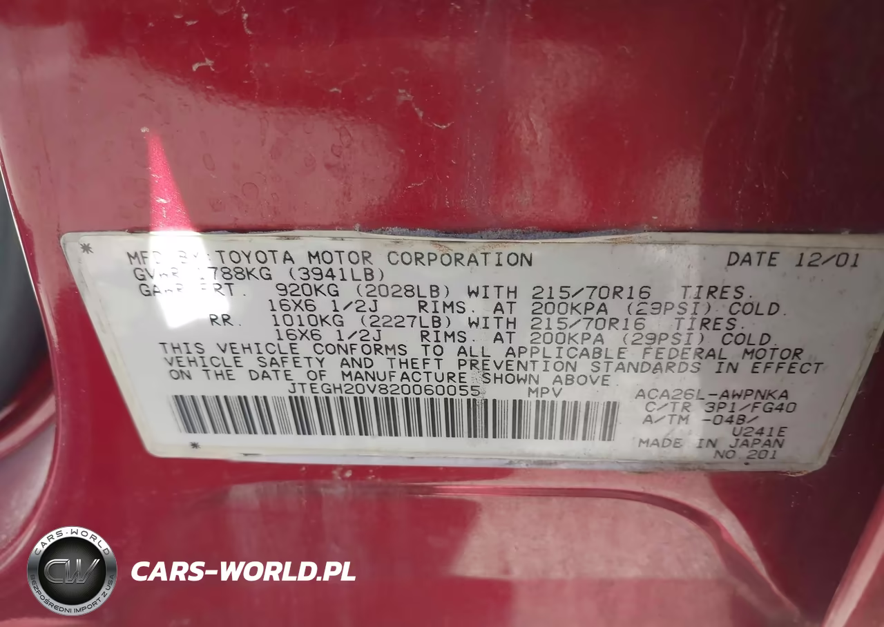 2002 Toyota Rav4 VIN:JTEGH20V820060055 - 9