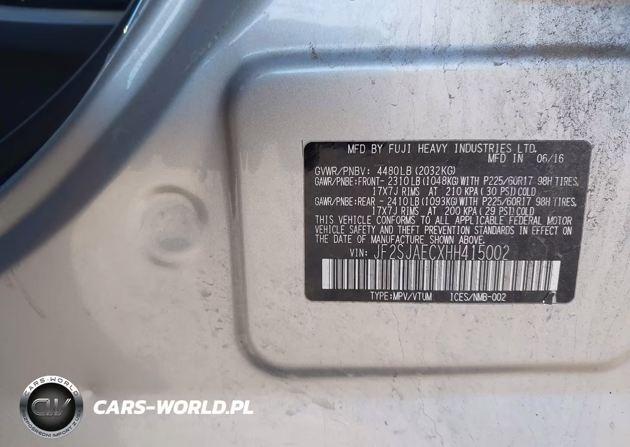 2017 Subaru Forester 2.5I Premium VIN:JF2SJAECXHH415002 - 9