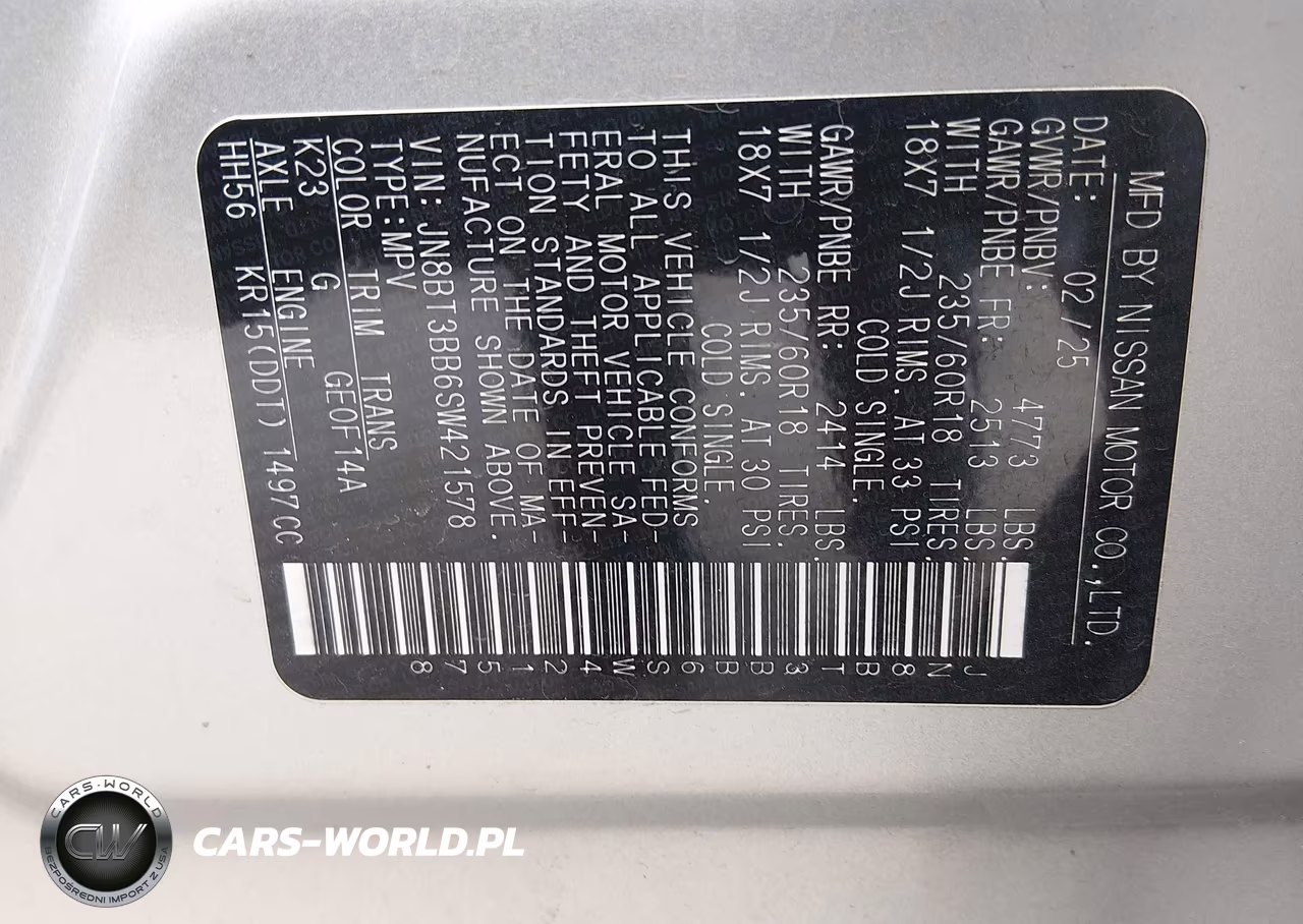 2025 Nissan Rogue Sv Intelligent Awd VIN:JN8BT3BB6SW421578 - 9