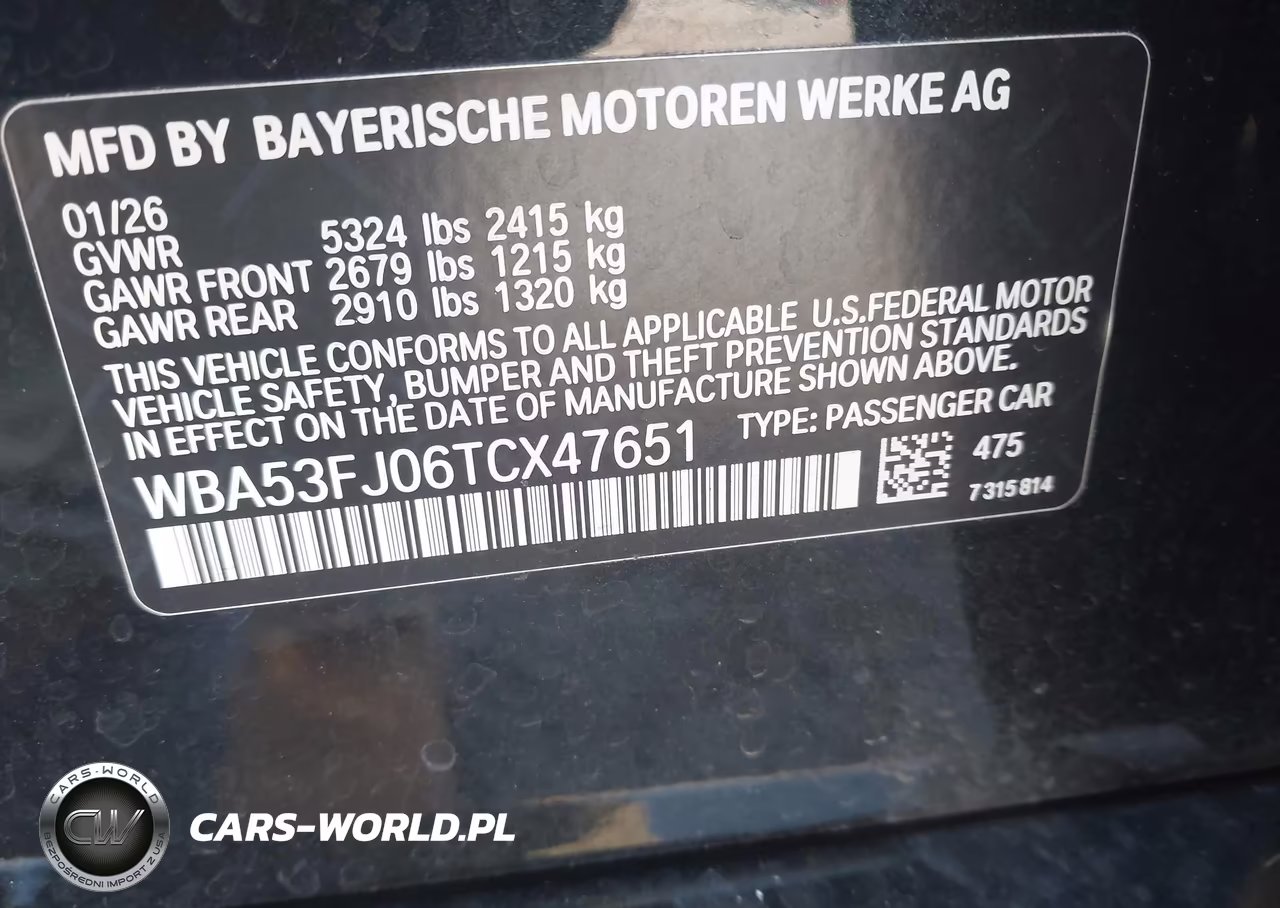 2026 BMW 530I xDrive VIN:WBA53FJ06TCX47651 - 9