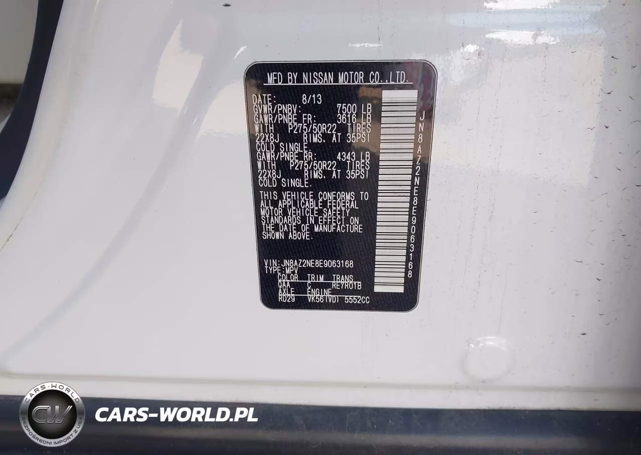 2014 Infiniti Qx80 VIN:JN8AZ2NE8E9063168 - 9
