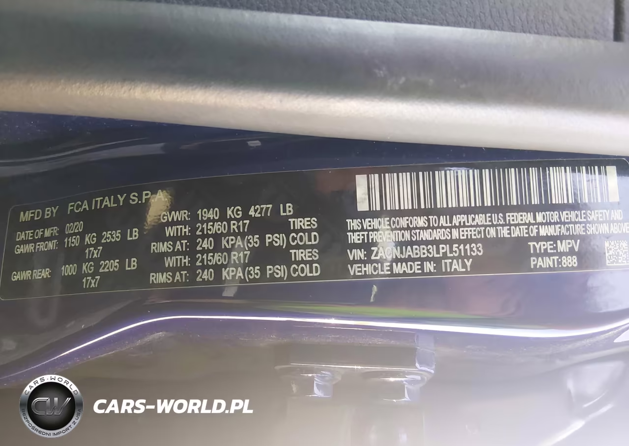 2020 Jeep Renegade Latitude Fwd VIN:ZACNJABB3LPL51133 - 9