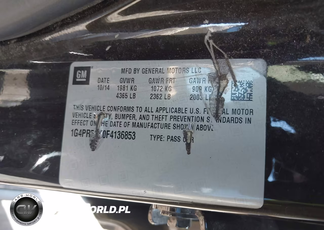 2015 Buick Verano Convenience Group VIN:1G4PR5SK0F4136853 - 9