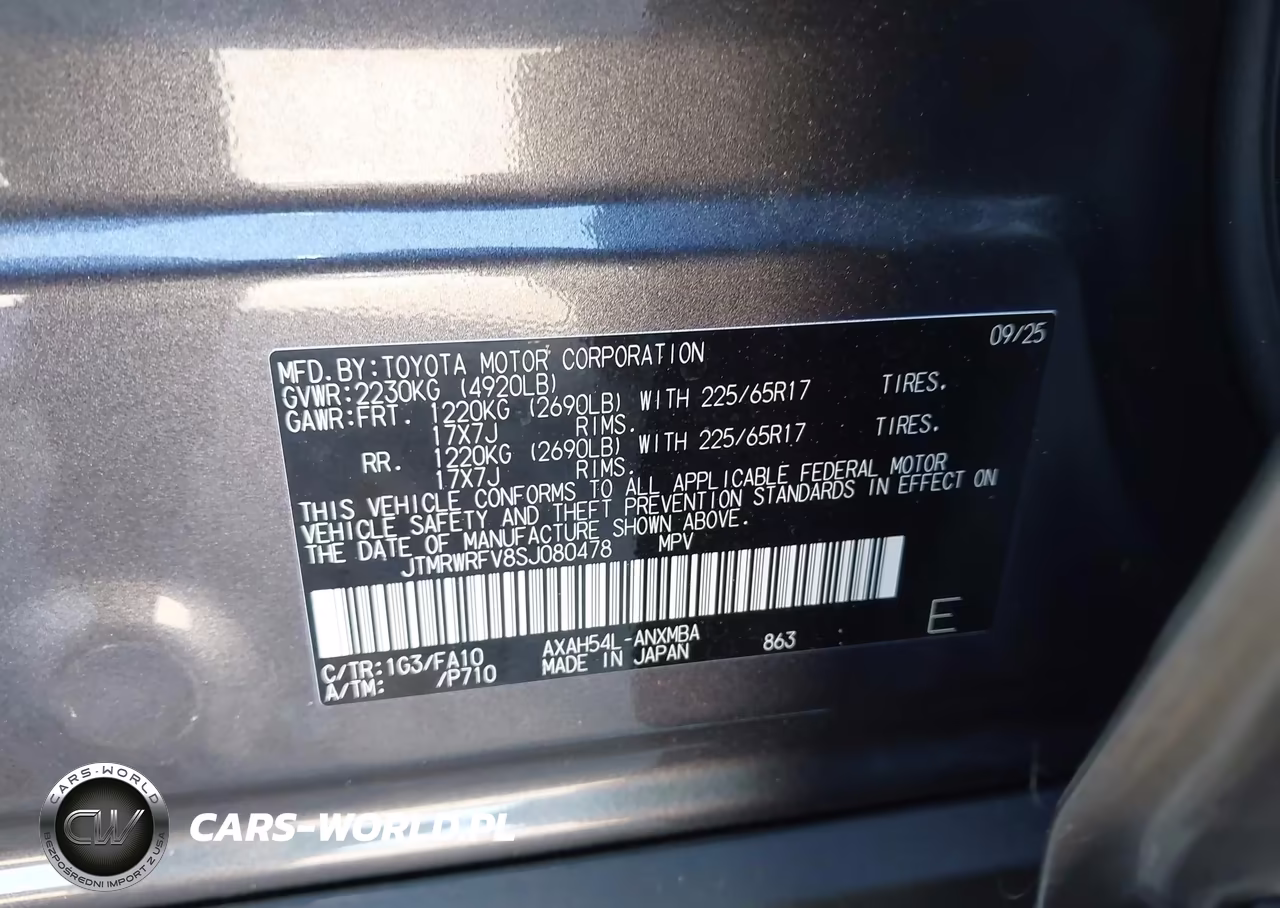 2025 Toyota Rav4 Hybrid Xle VIN:JTMRWRFV8SJ080478 - 9