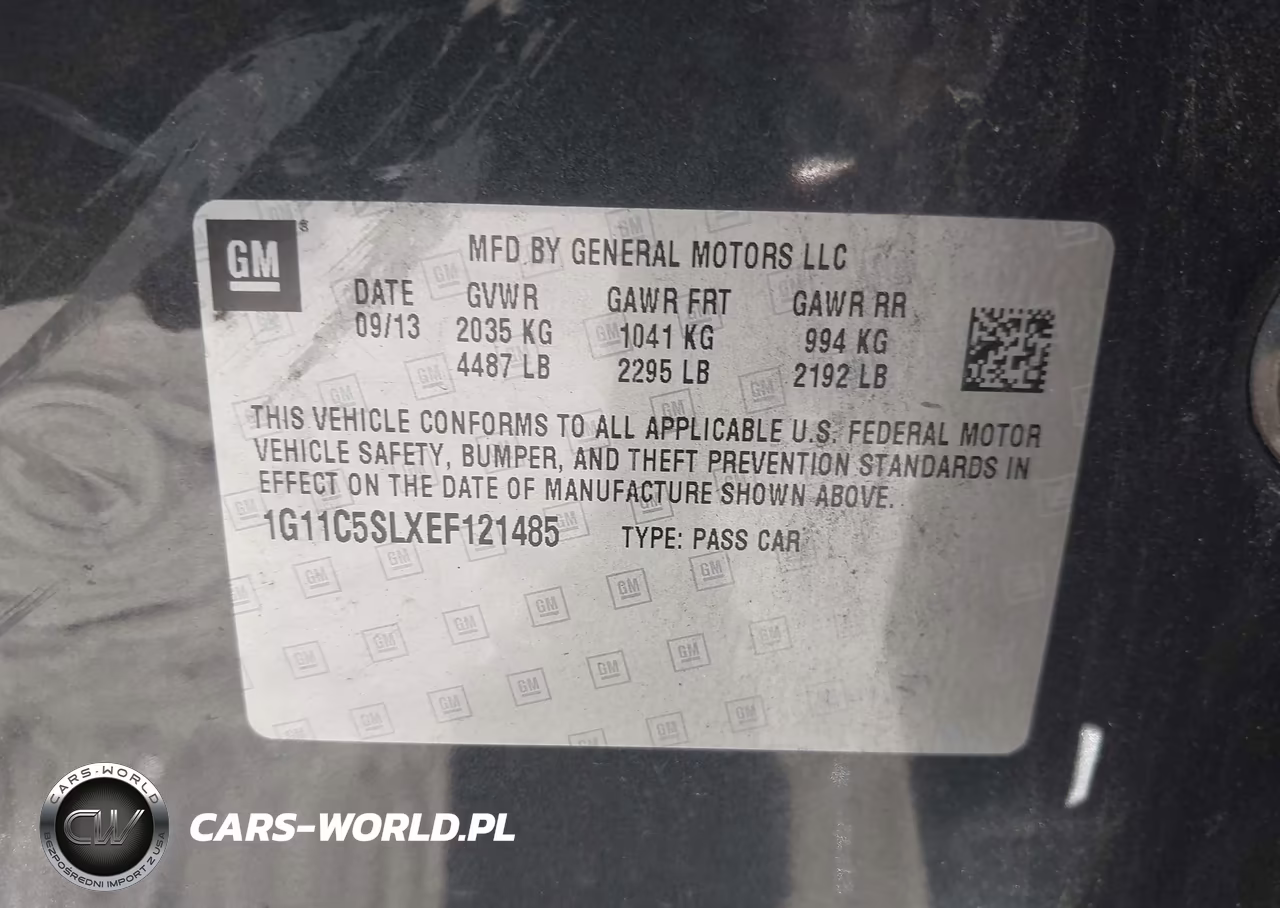 2014 Chevrolet Malibu 1Lt VIN:1G11C5SLXEF121485 - 9