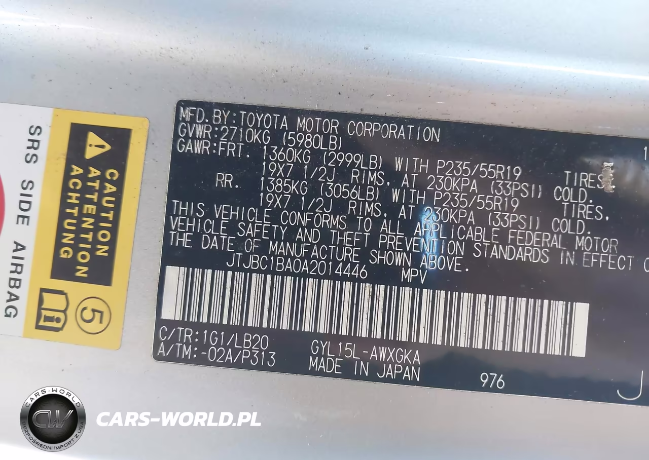 2010 Lexus Rx 450H VIN:JTJBC1BA0A2014446 - 9