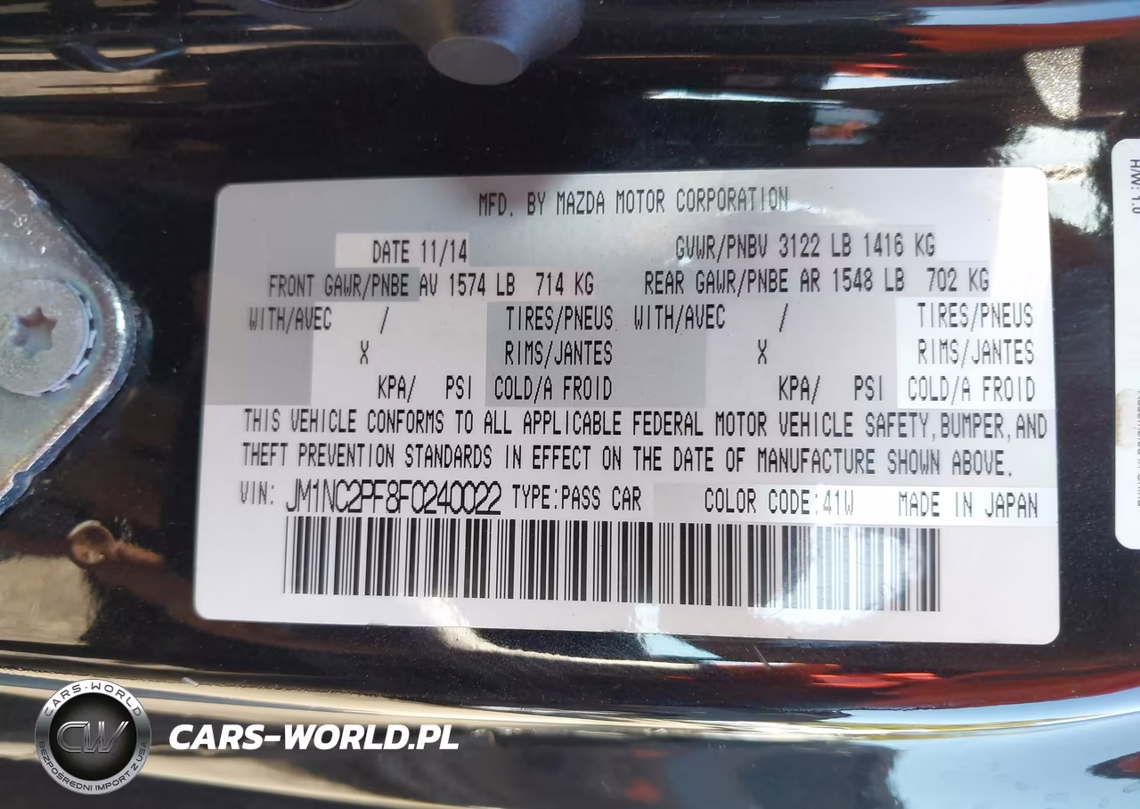 2015 Mazda Mx-5 Miata Grand Touring VIN:JM1NC2PF8F0240022 - 9