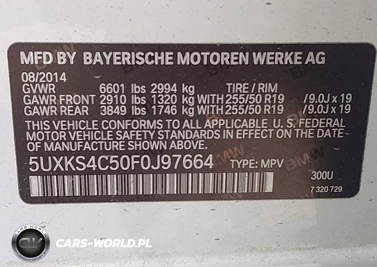 2015 BMW X5 xDrive35D VIN:5UXKS4C50F0J97664 - 9