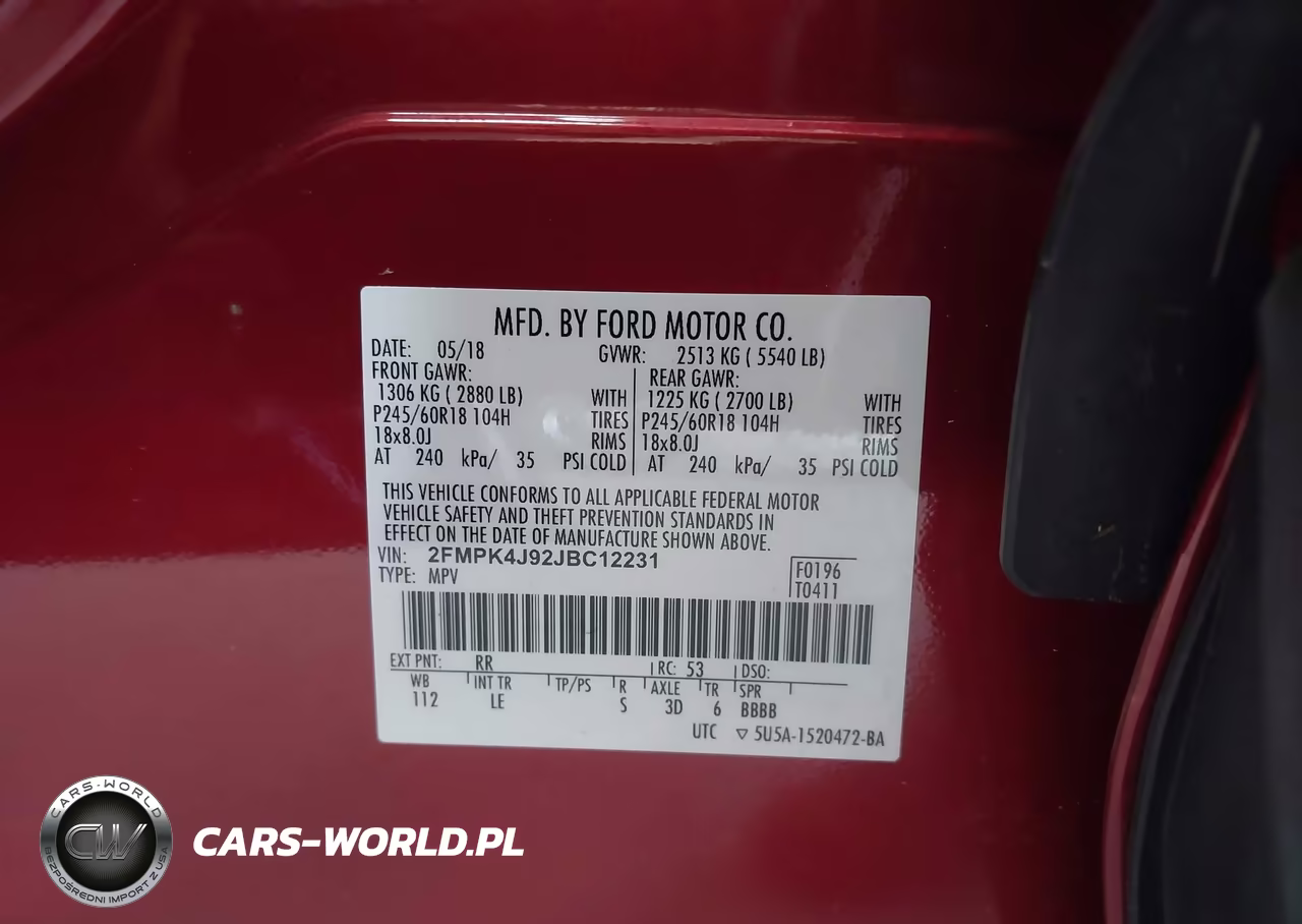 2018 Ford Edge Sel VIN:2FMPK4J92JBC12231 - 9