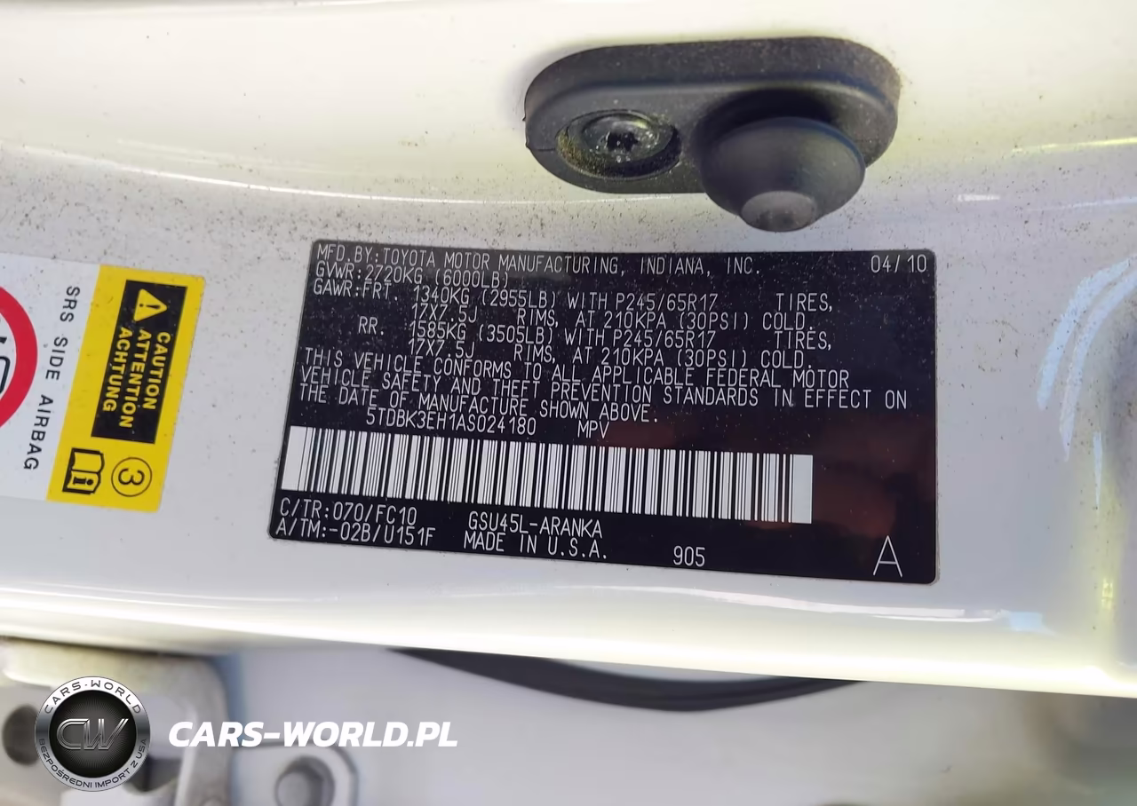 2010 Toyota Highlander Base V6 VIN:5TDBK3EH1AS024180 - 9