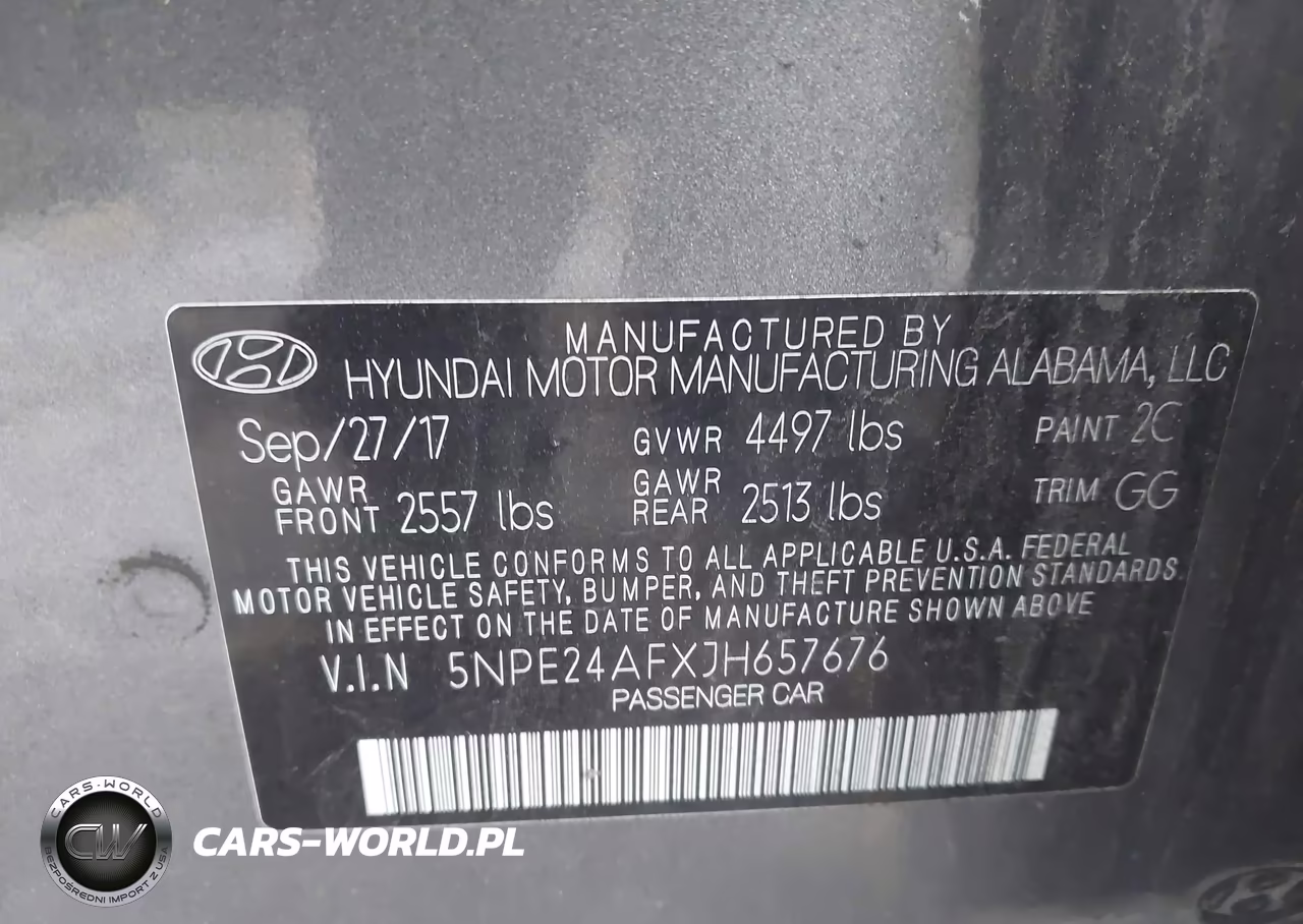 2018 Hyundai Sonata Se VIN:5NPE24AFXJH657676 - 9