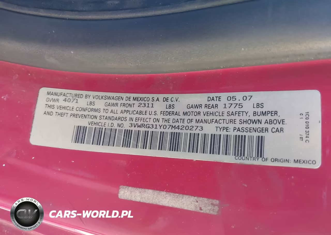 2007 Volkswagen New Beetle 2.5 VIN:3VWRG31Y07M420273 - 9