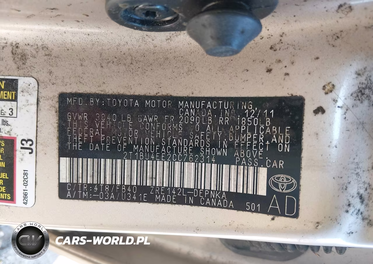 2012 Toyota Corolla Le VIN:2T1BU4EE2CC762314 - 9