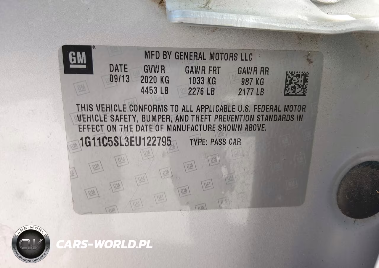 2014 Chevrolet Malibu 1Lt VIN:1G11C5SL3EU122795 - 9