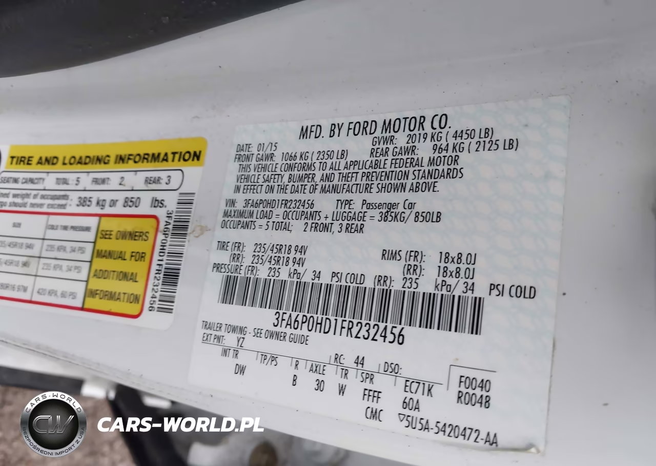 2015 Ford Fusion Se VIN:3FA6P0HD1FR232456 - 9