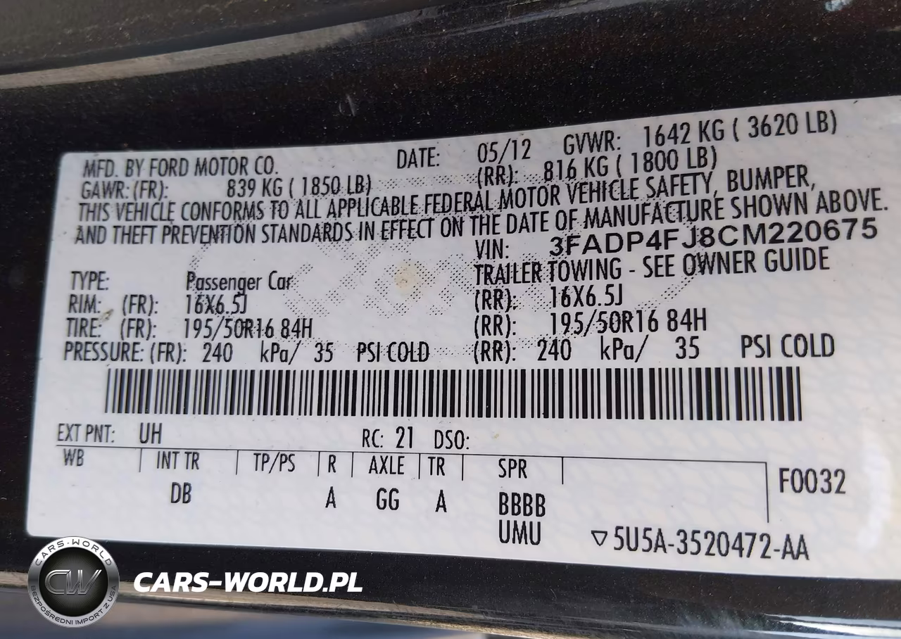 2012 Ford Fiesta Ses VIN:3FADP4FJ8CM220675 - 9