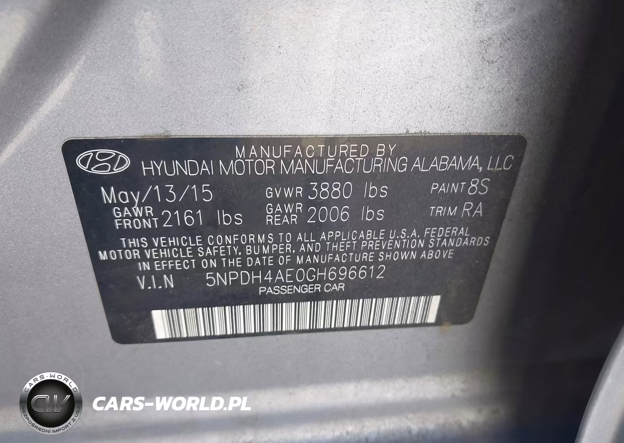 2016 Hyundai Elantra Se VIN:5NPDH4AE0GH696612 - 9