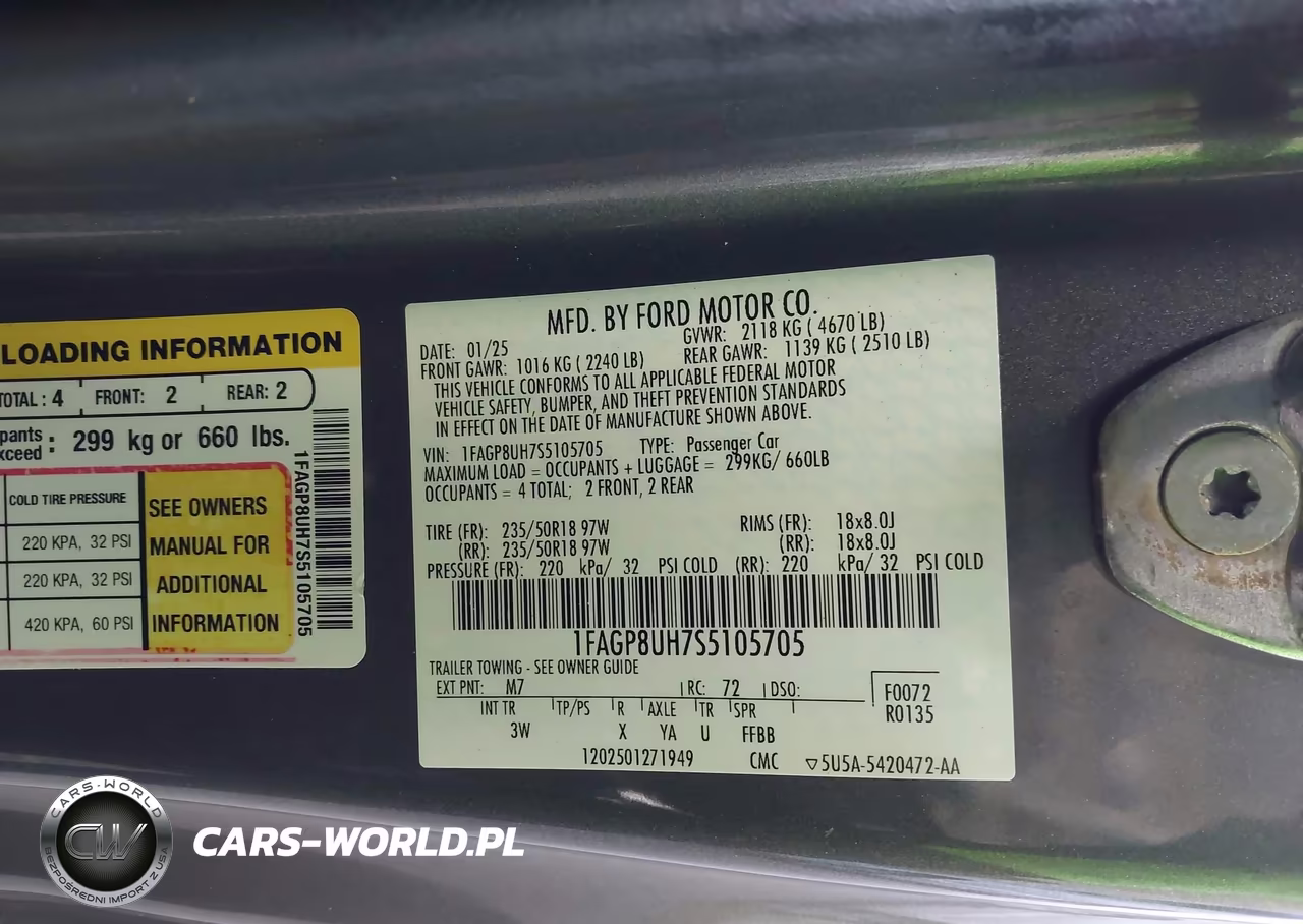 2025 Ford Mustang Ecoboost Premium VIN:1FAGP8UH7S5105705 - 9