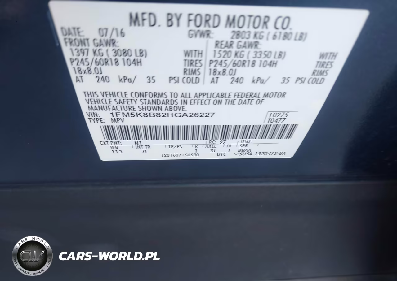 2017 Ford Explorer VIN:1FM5K8B82HGA26227 - 9