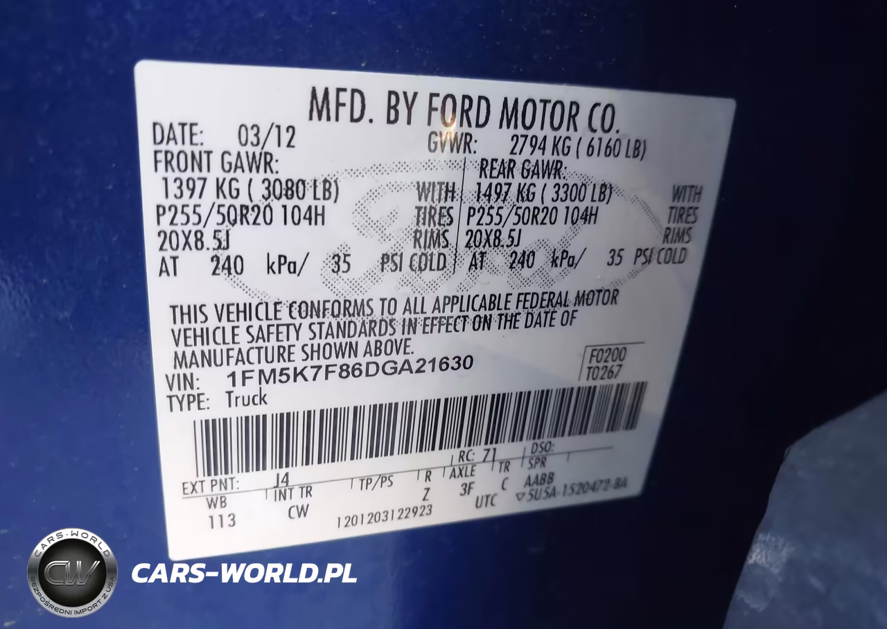 2013 Ford Explorer Limited VIN:1FM5K7F86DGA21630 - 9
