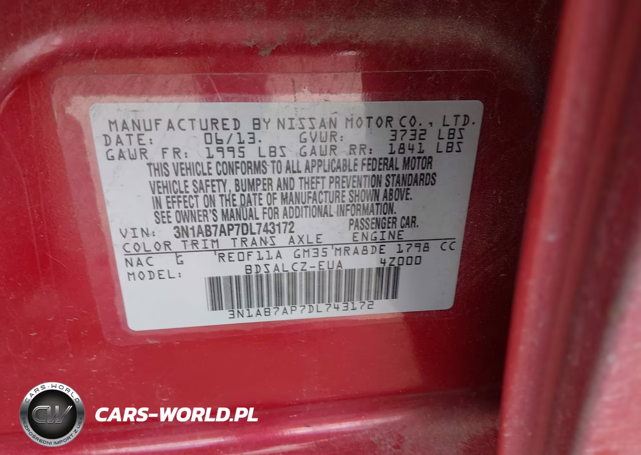 2013 Nissan Sentra S VIN:3N1AB7AP7DL743172 - 9