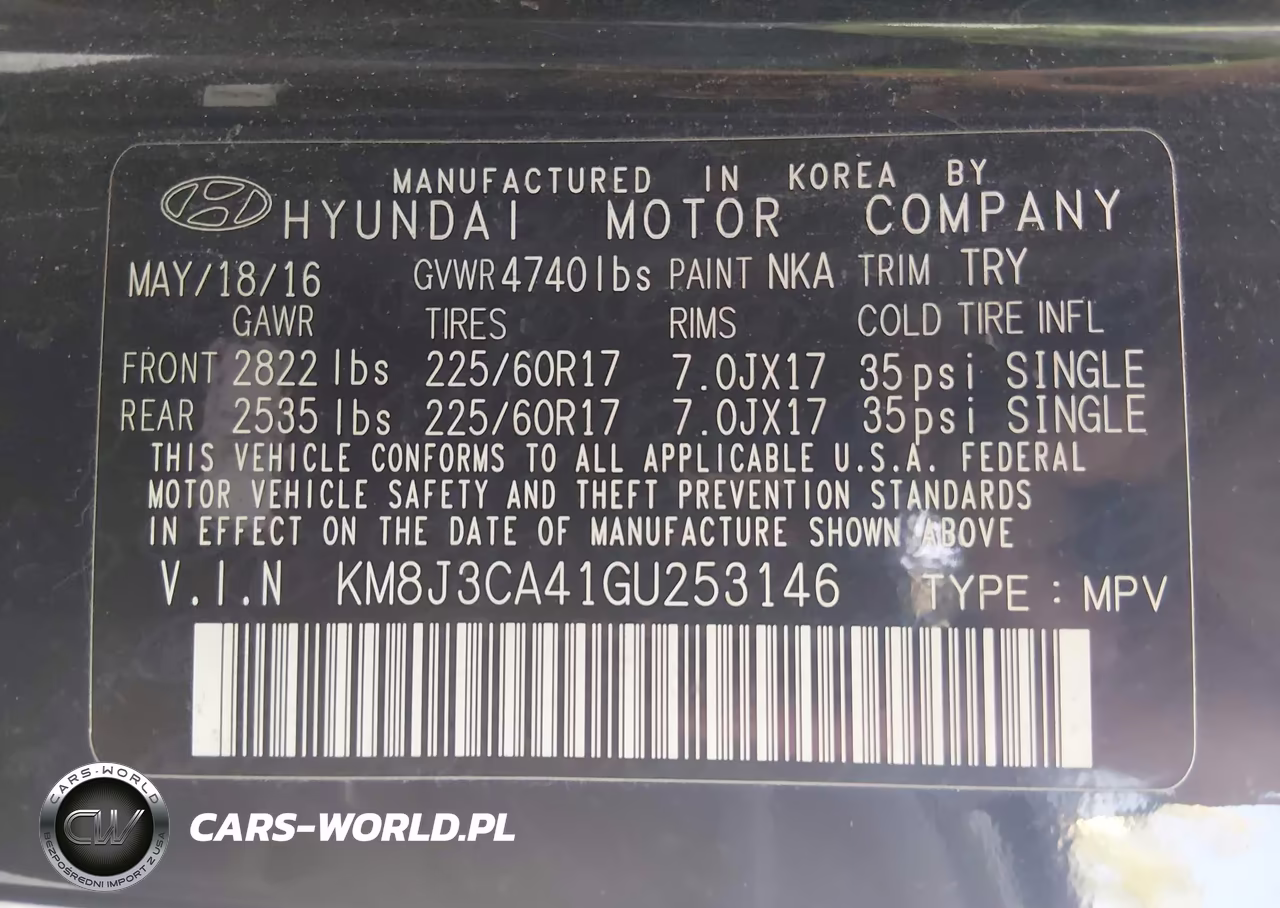 2016 Hyundai Tucson Se VIN:KM8J3CA41GU253146 - 9