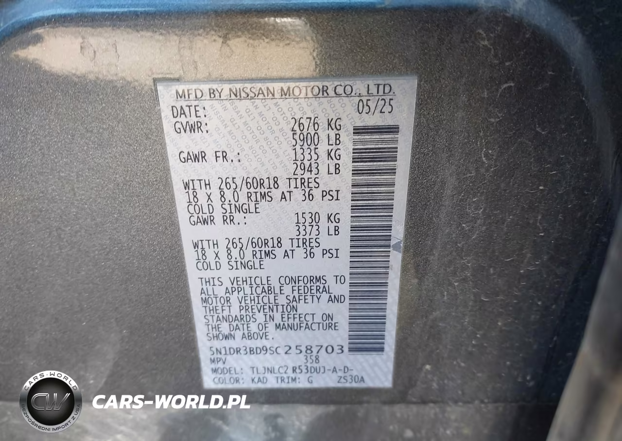 2025 Nissan Pathfinder Rock Creek 4Wd VIN:5N1DR3BD9SC258703 - 9