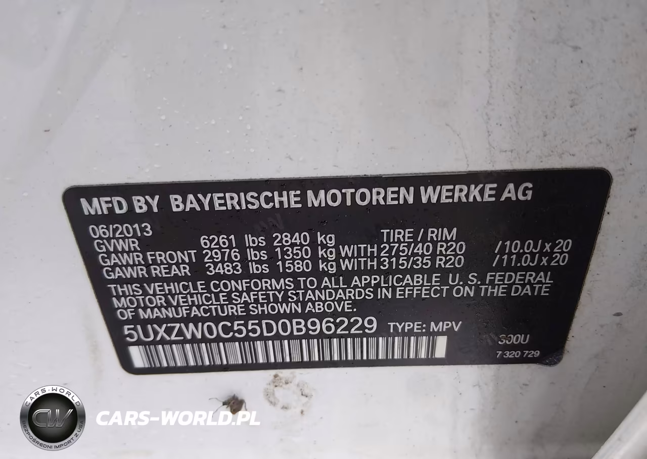 2013 BMW X5 xDrive35D VIN:5UXZW0C55D0B96229 - 9