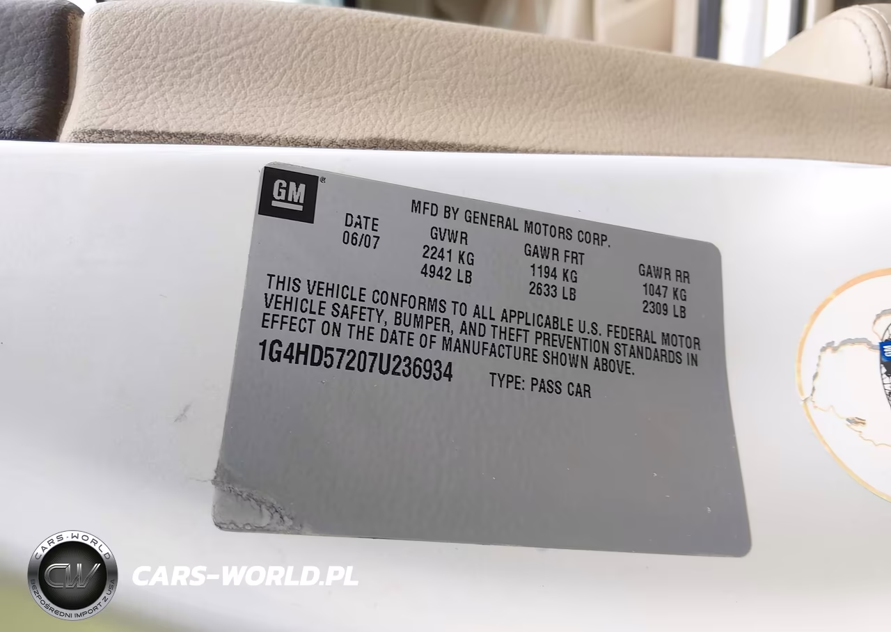 2007 Buick Lucerne Cxl VIN:1G4HD57207U236934 - 9