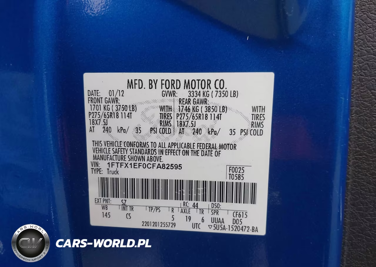 2012 Ford F-150 Stx VIN:1FTFX1EF0CFA82595 - 9