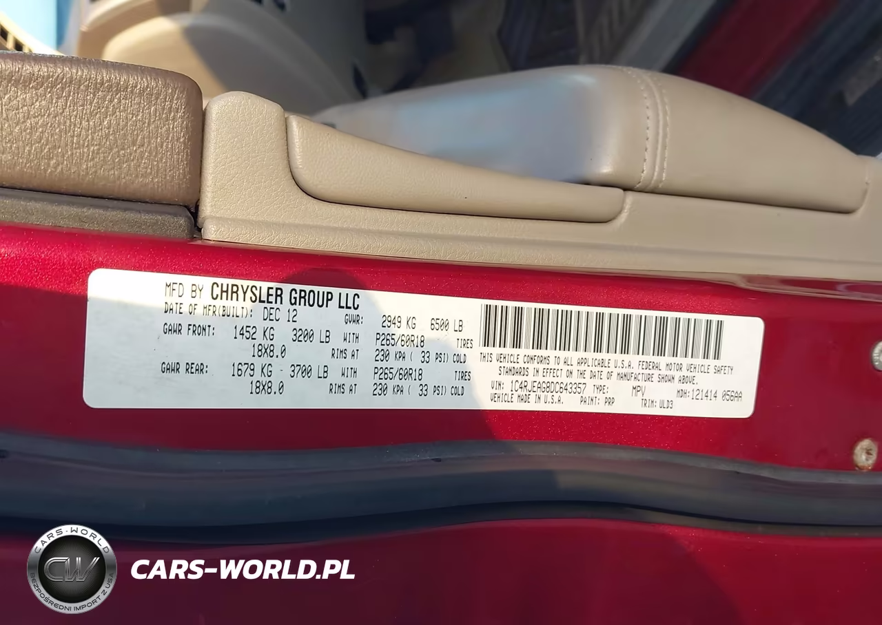 2013 Jeep Grand Cherokee Laredo VIN:1C4RJEAG8DC643357 - 9