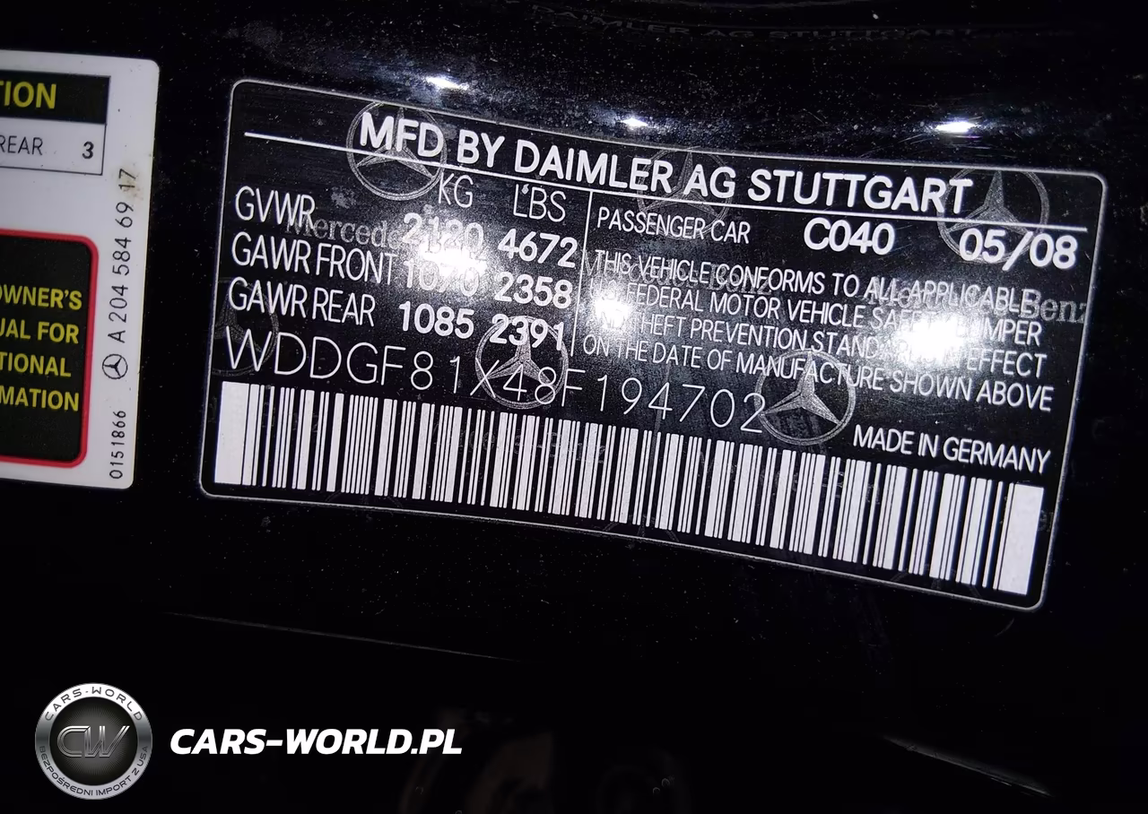 2008 Mercedes-Benz C 300 Luxury 4Matic-Sport 4Matic VIN:WDDGF81X48F194702 - 9
