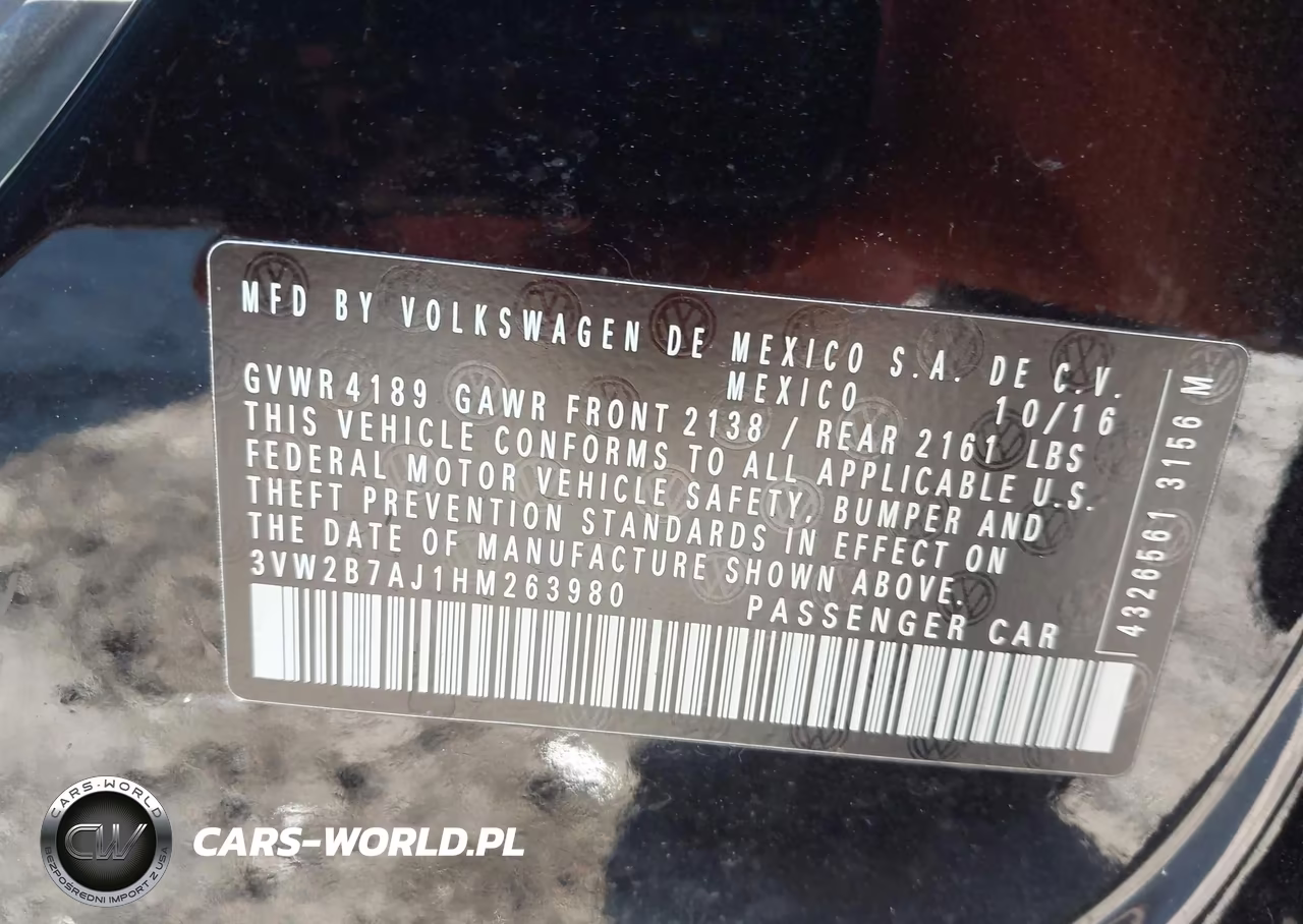 2017 Volkswagen Jetta 1.4T S VIN:3VW2B7AJ1HM263980 - 9