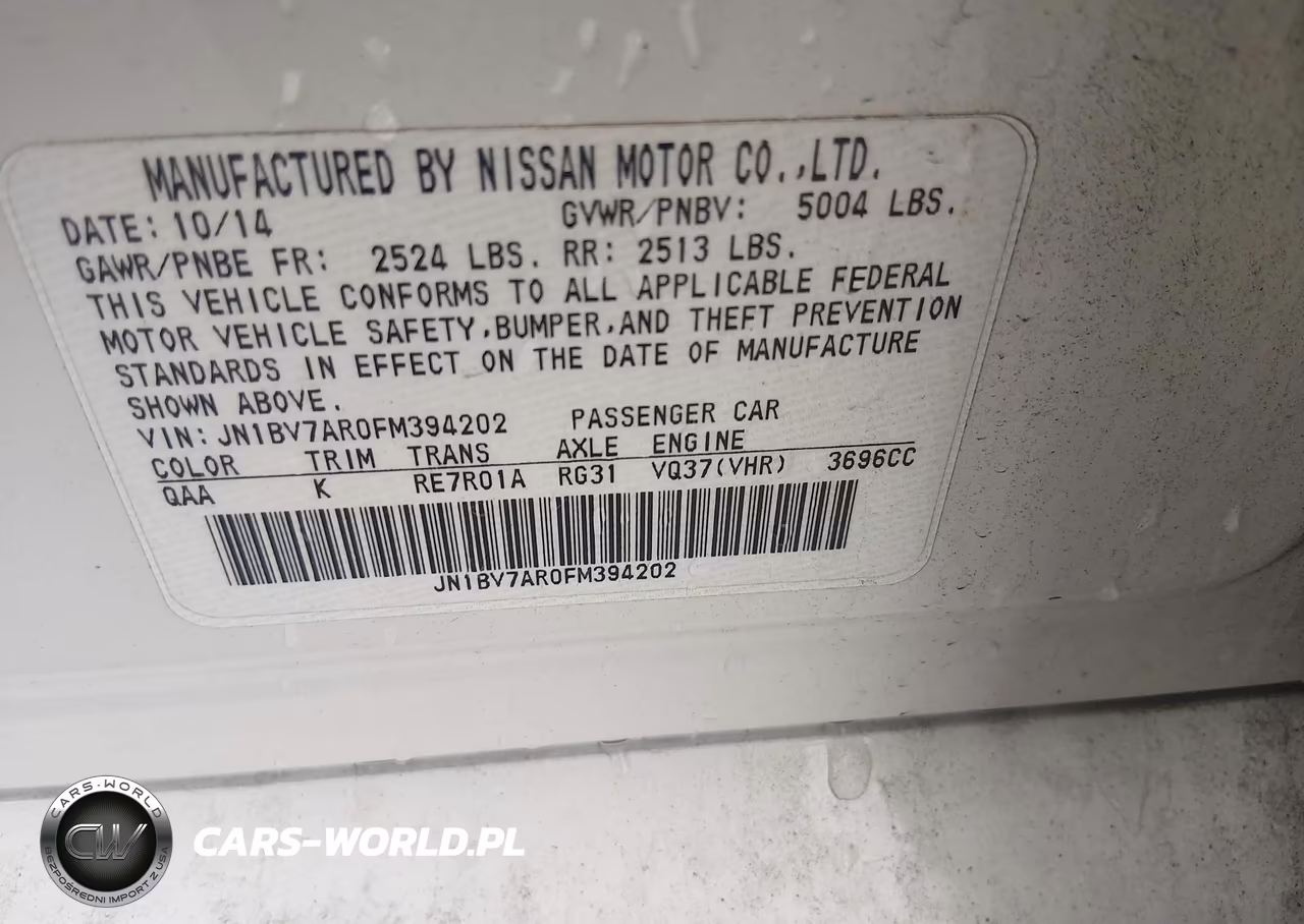 2015 Infiniti Q50 Premium VIN:JN1BV7AR0FM394202 - 9