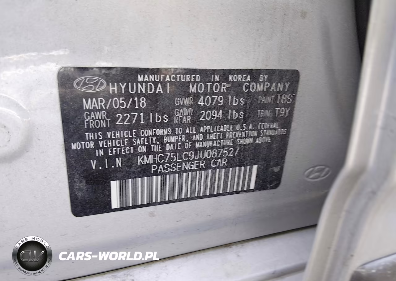 2018 Hyundai Ioniq Hybrid Sel VIN:KMHC75LC9JU087527 - 9