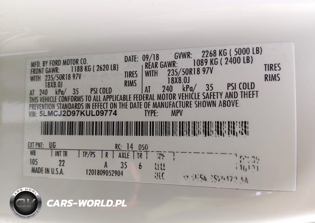 2019 Lincoln Mkc Select VIN:5LMCJ2D97KUL09774 - 9