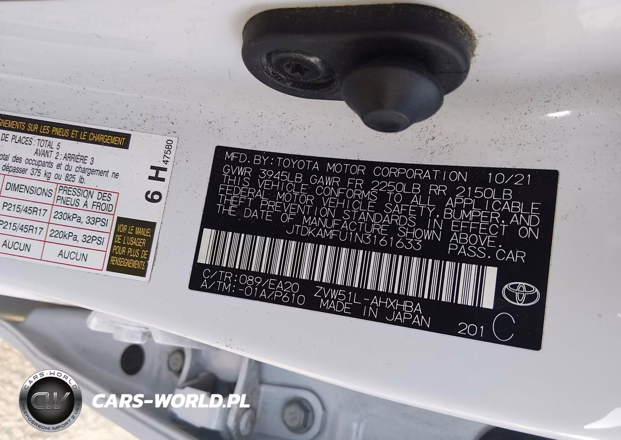 2022 Toyota Prius Xle VIN:JTDKAMFU1N3161633 - 9