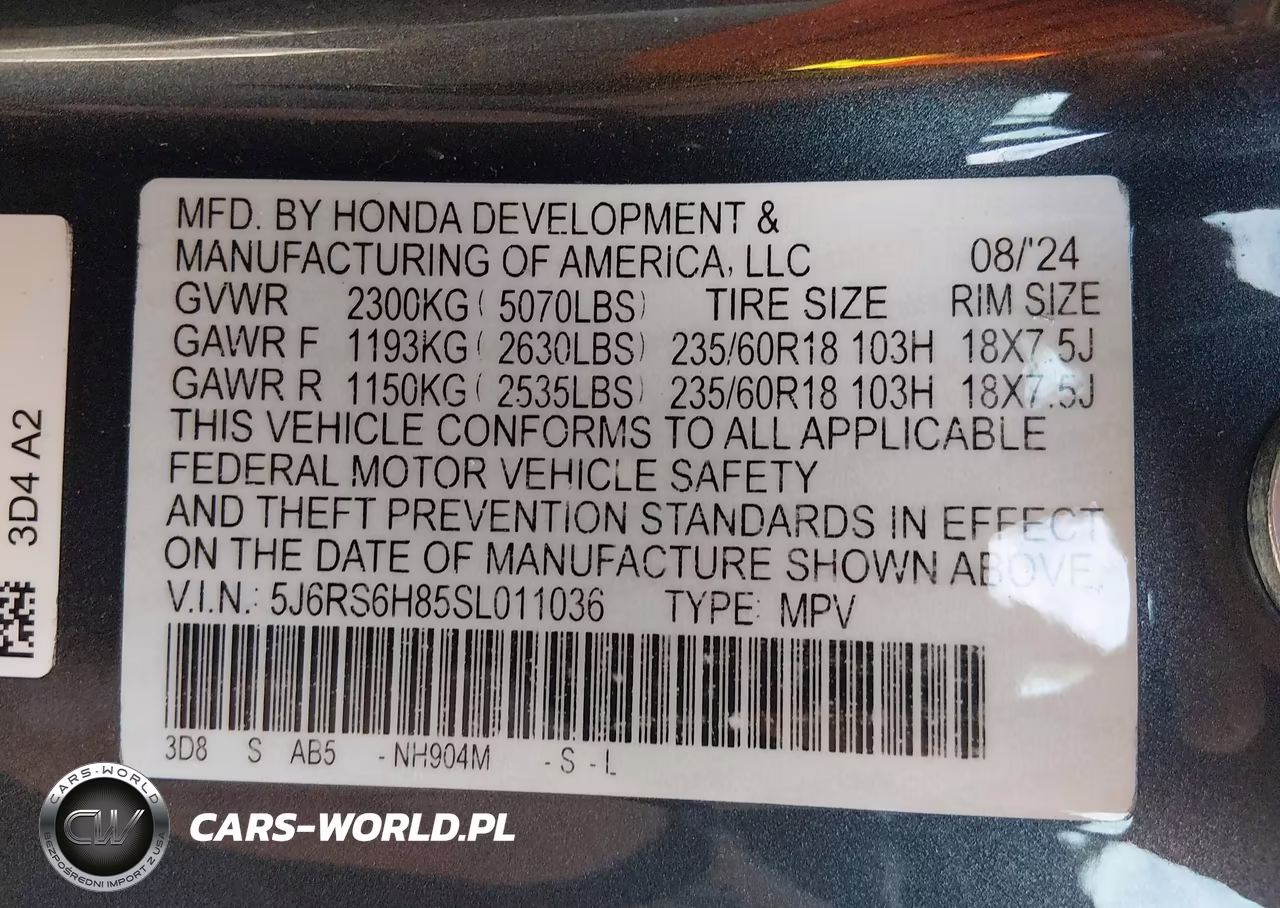 2025 Honda Cr-V Hybrid Sport-L VIN:5J6RS6H85SL011036 - 9
