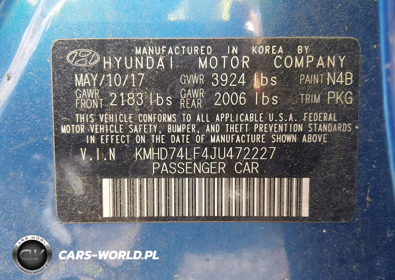 2018 Hyundai Elantra Se VIN:KMHD74LF4JU472227 - 9