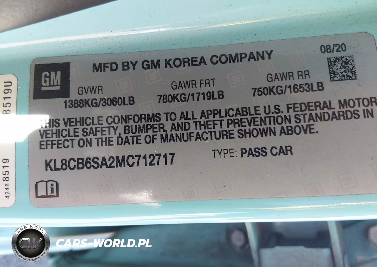 2021 Chevrolet Spark Fwd Ls Automatic VIN:KL8CB6SA2MC712717 - 9