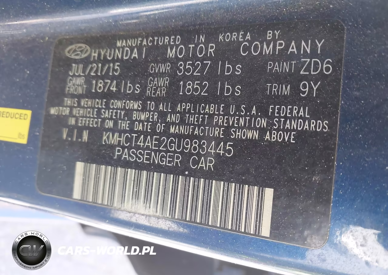 2016 Hyundai Accent Se VIN:KMHCT4AE2GU983445 - 9