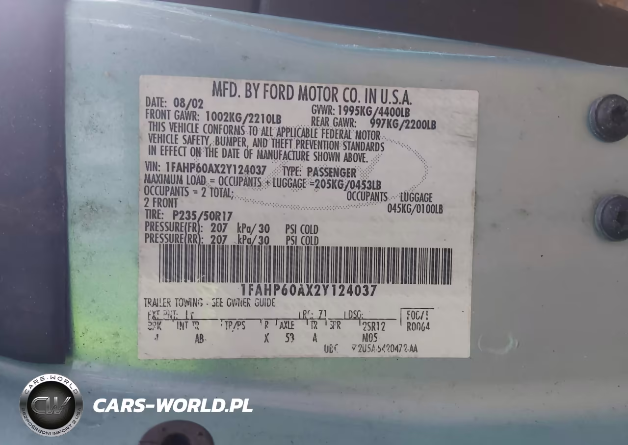 2002 Ford Thunderbird VIN:1FAHP60AX2Y124037 - 9