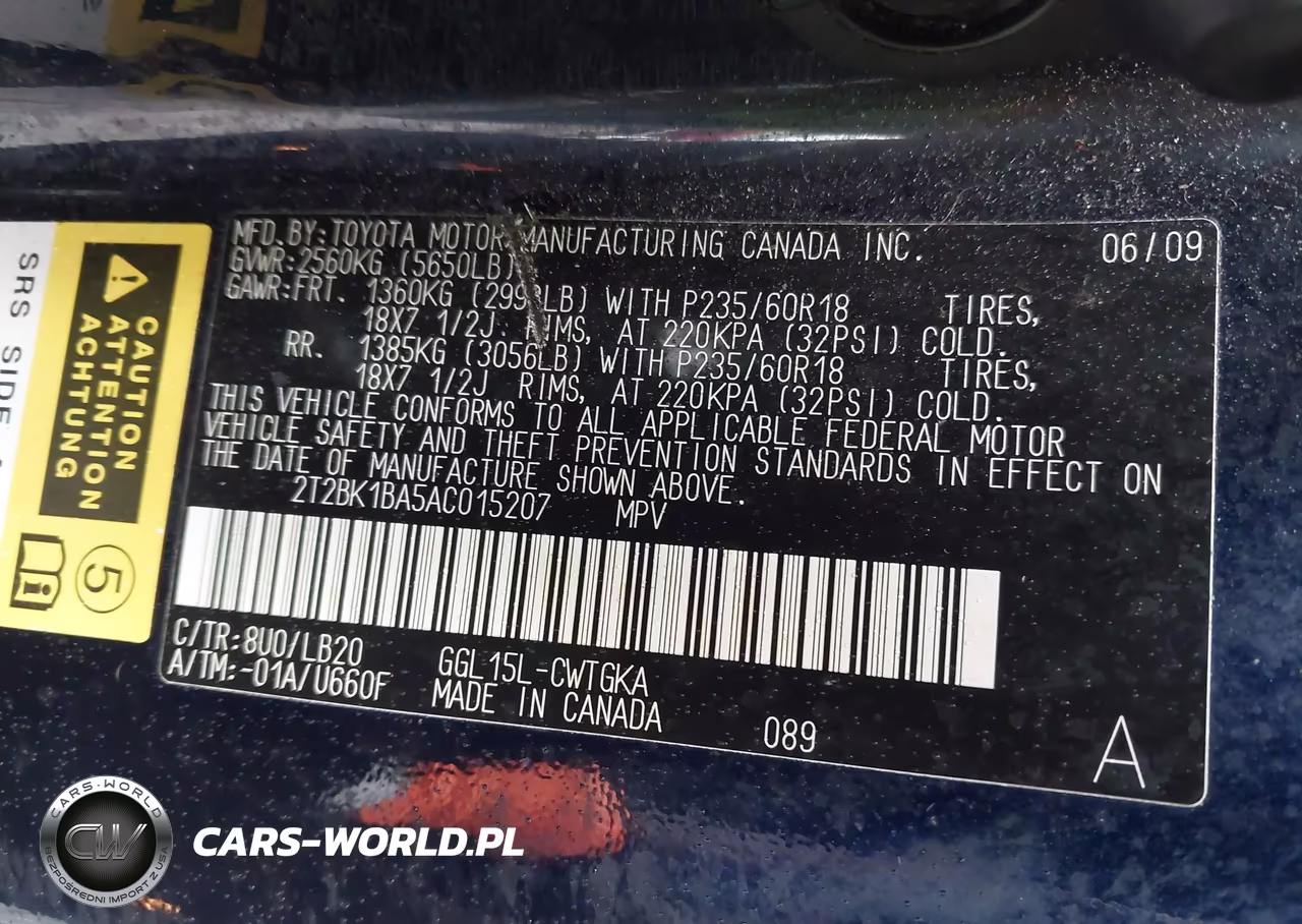 2010 Lexus Rx 350 VIN:2T2BK1BA5AC015207 - 9