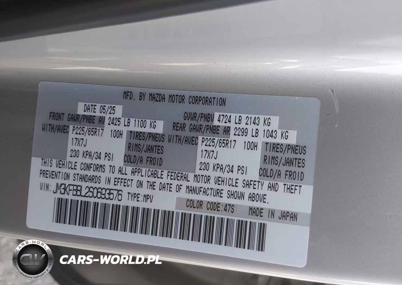 2025 Mazda Cx-5 2.5 S Select VIN:JM3KFBBL2S0693576 - 9