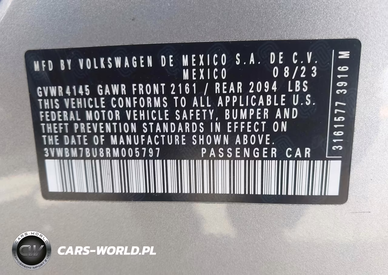 2024 Volkswagen Jetta 1.5T Sport VIN:3VWBM7BU8RM005797 - 9